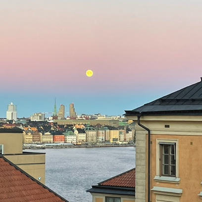 Solnedgng p sder i Stockholm